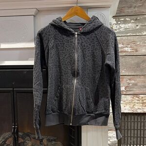 Gray Leopard Print Women's Hoodie